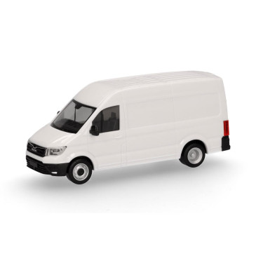 Minikit MAN TGE fourgon toit surélevé avec double entraînement, blanc - HERPA 014021- HO 1/87