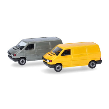 Minikit Volkswagen T4, gris/jaune - HERPA 012386-004 - HO 1/87