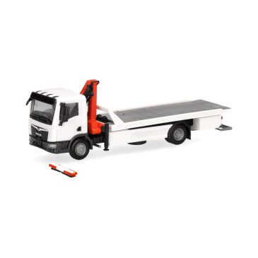 Minikit Dépanneuse à plateforme MAN TGL avec grue - HERPA 014052 - HO 1/87