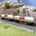 2 wagons citernes à bogies, transport de chlore "VTG et Ermewa", SNCF, Ep. IV - ARNOLD HN6634 - N 1/160