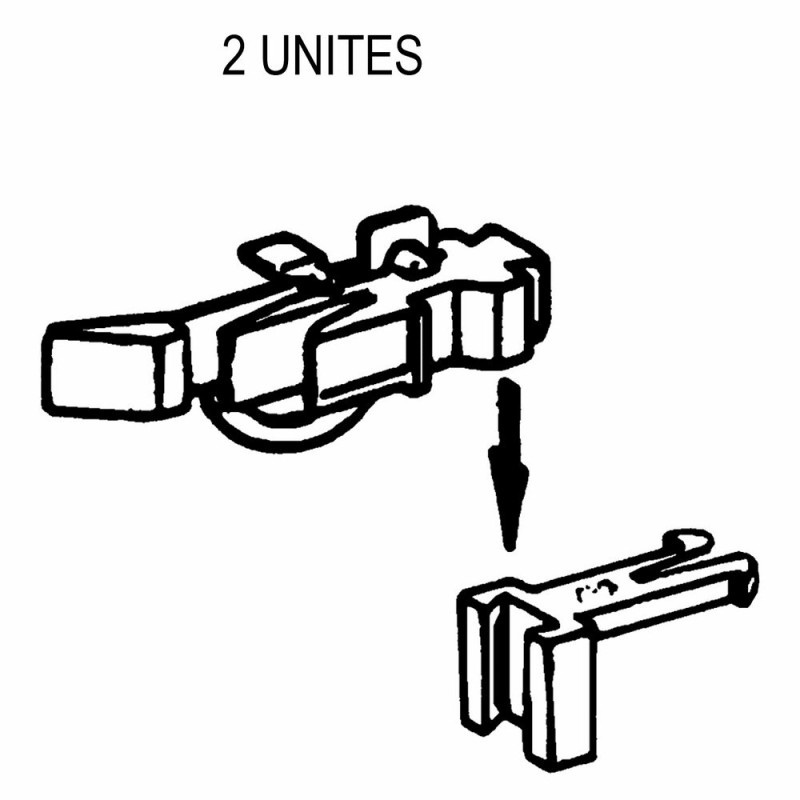 2 attelages et support long NEM réglable en hauteur -HO-1/87-ROCO 40287