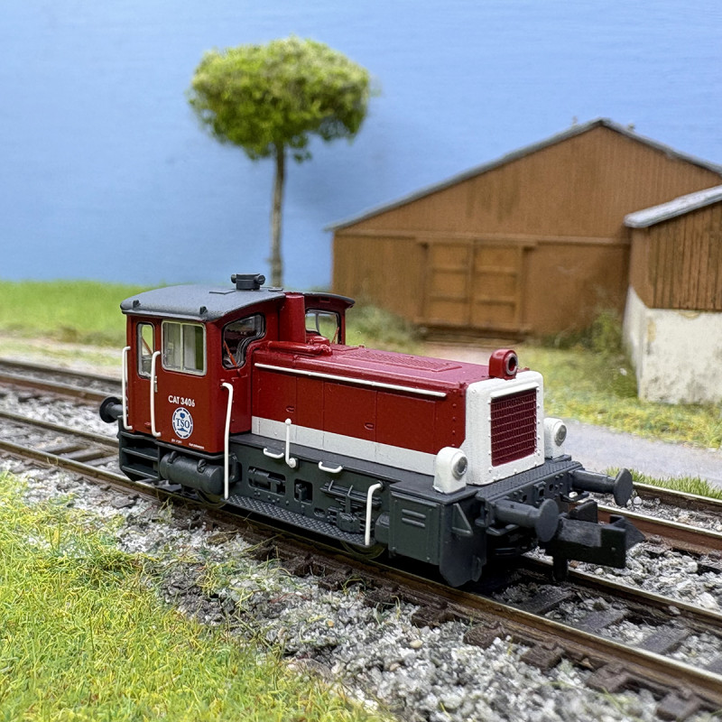 Locomotive Diesel Manœuvre DB Liliput échelle N - 332 021-5, Rouge Oriental