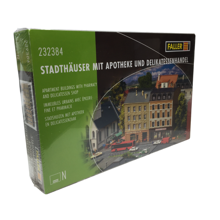 Immeubles urbains avec épicerie fine et pharmacie - Faller 232384 - N 1/160