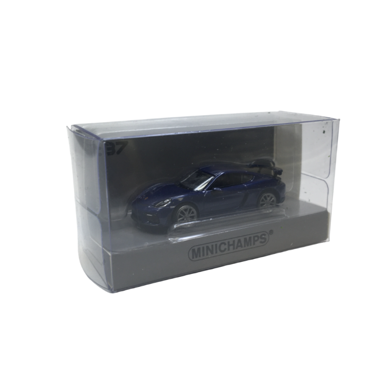 Porsche 718 Cayman, bleu métallisé, 2019 - Minichamps 870067600 - 1/87