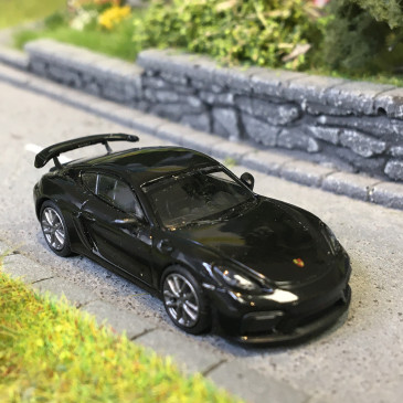 Porsche 718 Cayman GT4, noir, 2019 - Minichamps 870067601 - 1/87