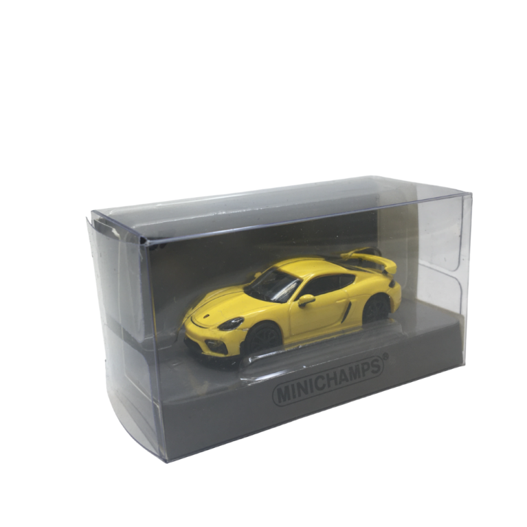 Porsche 718 Cayman, jaune, 2019 - Minichamps 870067602 - 1/87