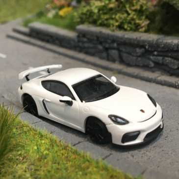 Porsche 718 Cayman GT4, blanc, 2019 - Minichamps 870067604 - 1/87