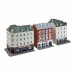 3 blocs d'immeubles de ville avec angle de rue-N-1/160-FALLER 232266