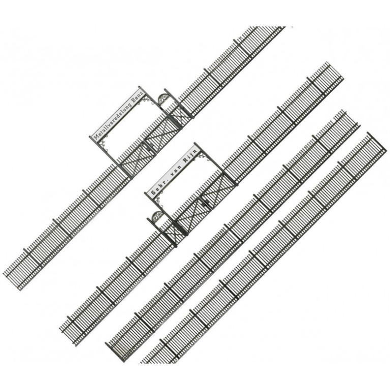 Clôture métallique avec portail, 1046mm - Faller 180412 - HO 1/87