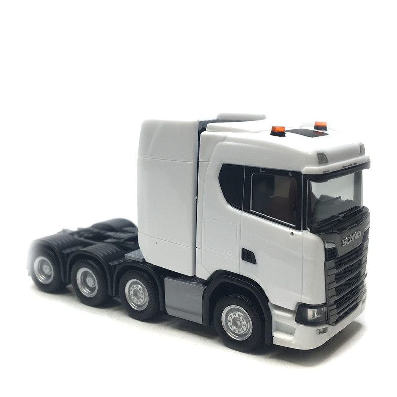 Tracteur lourd Scania CS 20 ND, 4 essieux, blanc - HERPA 315753-003 - HO 1/87