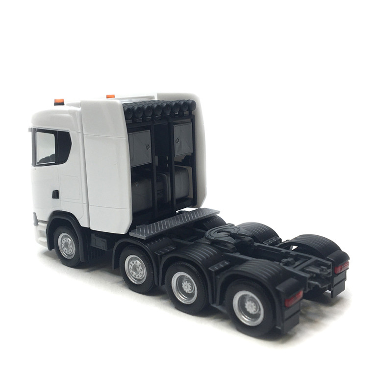 Tracteur lourd Scania CS 20 ND, 4 essieux, blanc - HERPA 315753-003 - HO 1/87