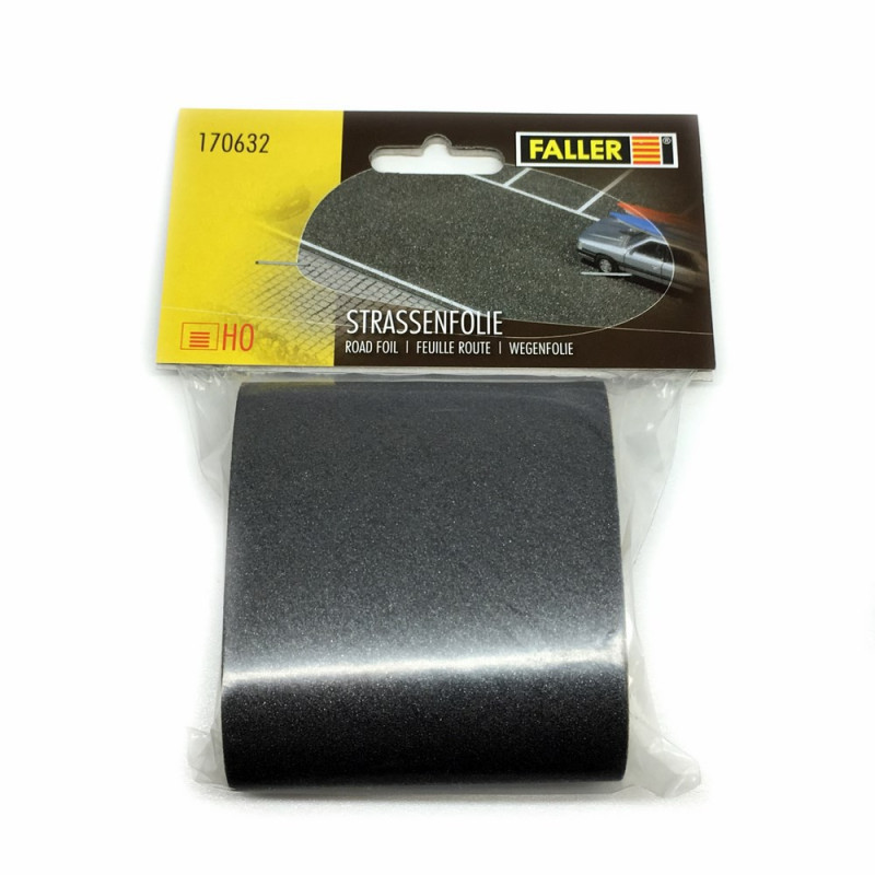 Feuille de route droite sans marquages autocollante 1ml-HO-1/87-FALLER 170632