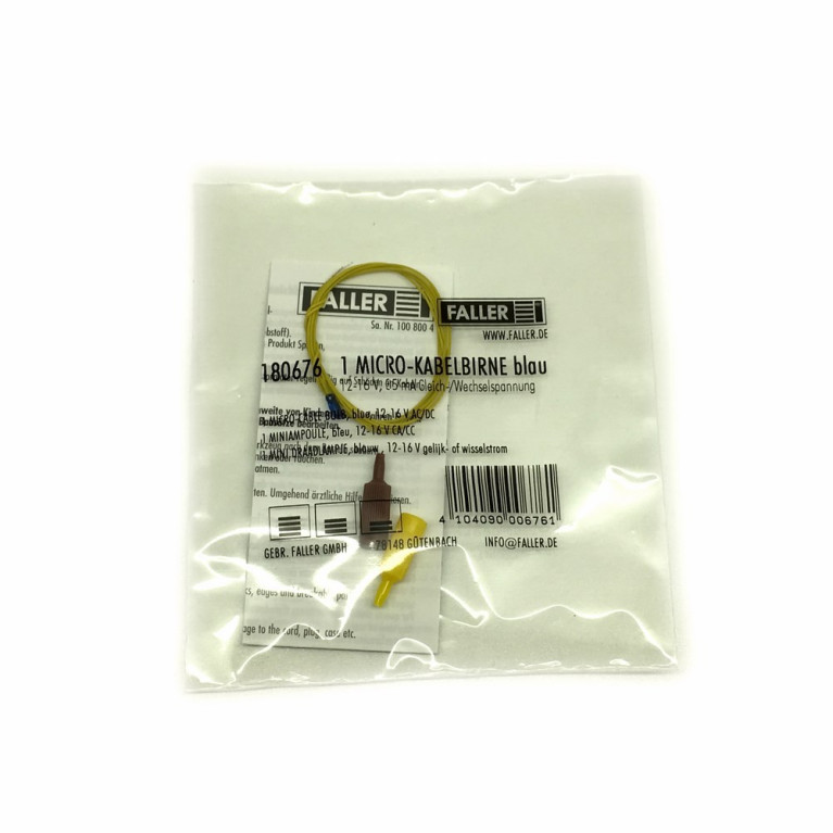 Micro-ampoule précablée bleue 12-16 volts   - N 1/160 et HO-1/87-FALLER 180676