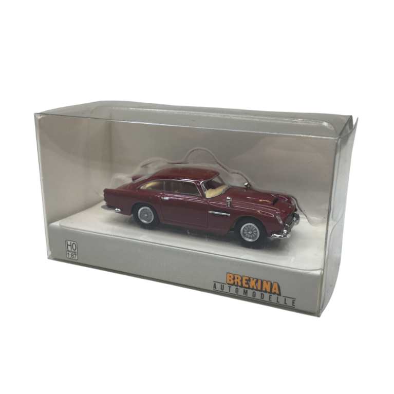 Aston Martin DB5 coupé, rouge foncé métallisé, 1964 - BREKINA 15233 - HO 1/87