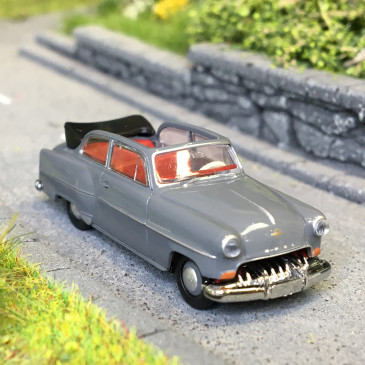Opel Olympia Rekord découvrable, gris foncé, 1954 - BREKINA 20250 - HO 1/87