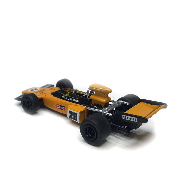 Lotus 72D formule 1 de Ian Scheckter, Grand Prix d'Afrique du Sud, 1974, tram Gunston 29 - BREKINA 22887 - HO 1/87