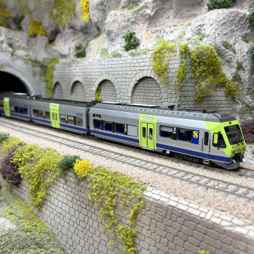 Automotrice RAbE 525 010, NINA "Gerzensee", 3 éléments, BLS, Ep. VI 3R AC - LSMODELS 17202AC - HO 1/87