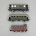 2 voitures 2/3 CL BCi, 3 CL Ci et un wagon couvert G, DB - ROCO 6200040