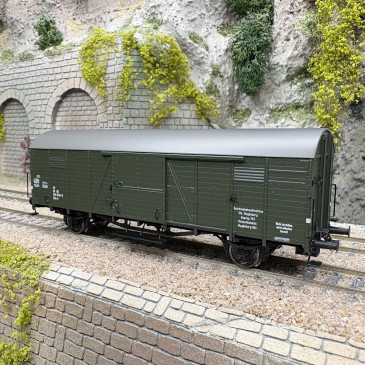 Wagon couvert Glm-u, 2 essieux, DR, Ep. IV - BRAWA 50991 - HO 1/87