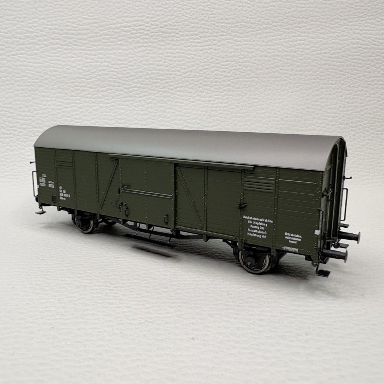 Wagon couvert Glm-u, 2 essieux, DR - BRAWA 50991
