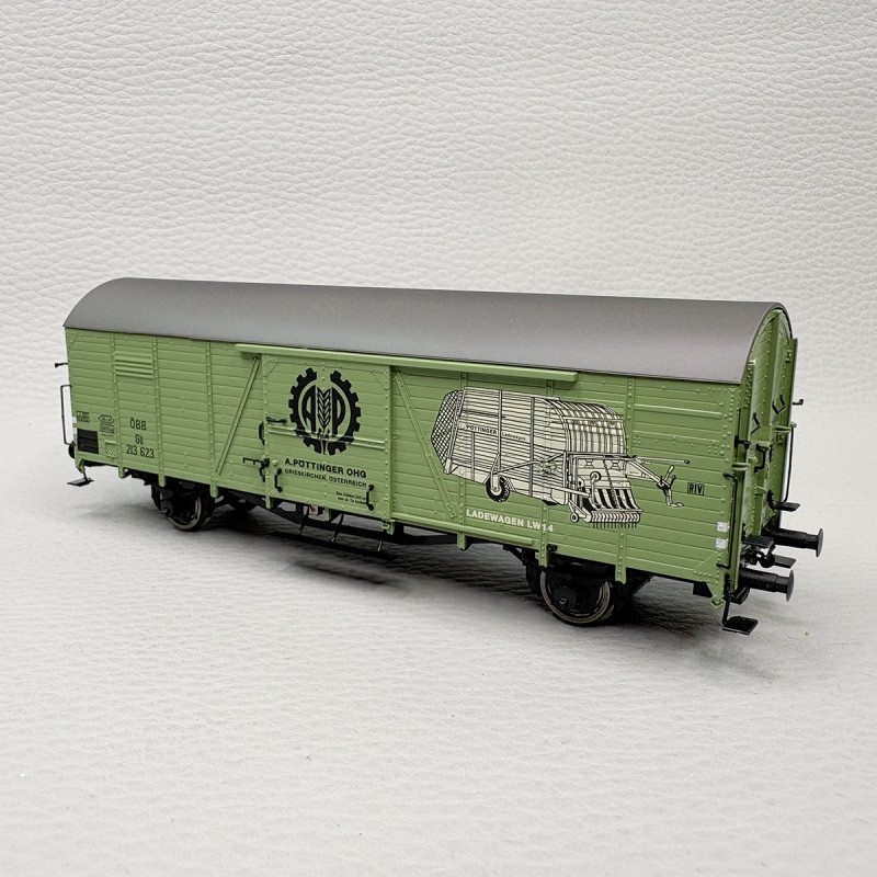 Wagon couvert Glt, 2 essieux, "A. Pöttinger", ÖBB - BRAWA 50499