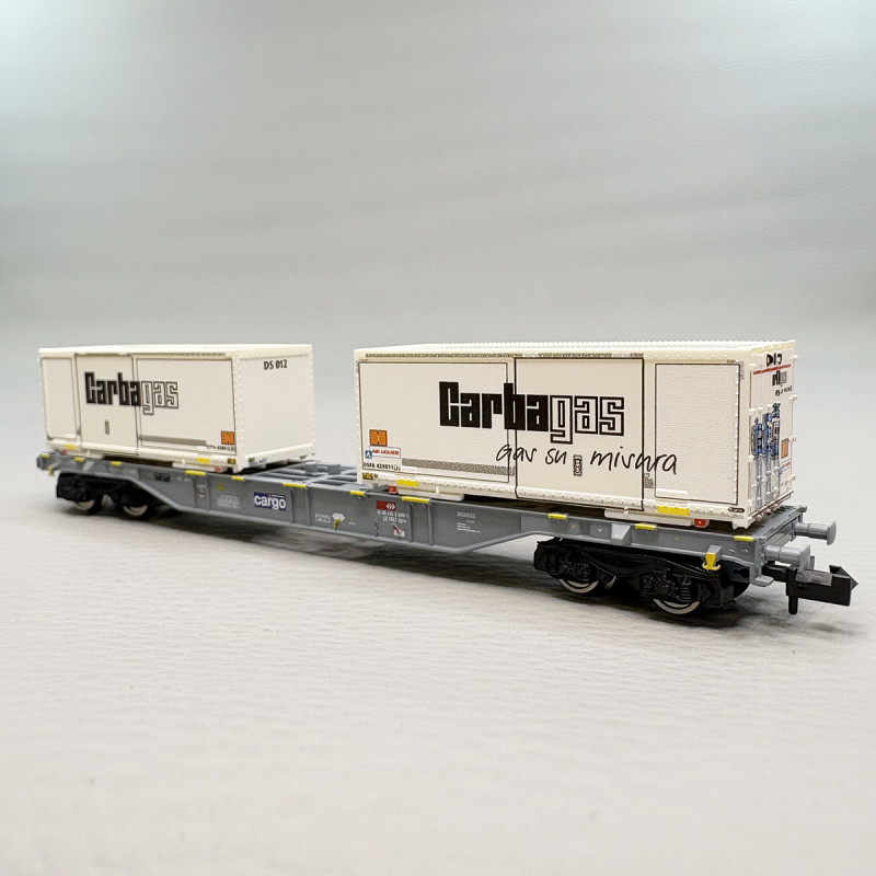 Wagon porte conteneurs type Sgnss, "Garbagas", SBB Cargo - FLEISCHMANN 6660091