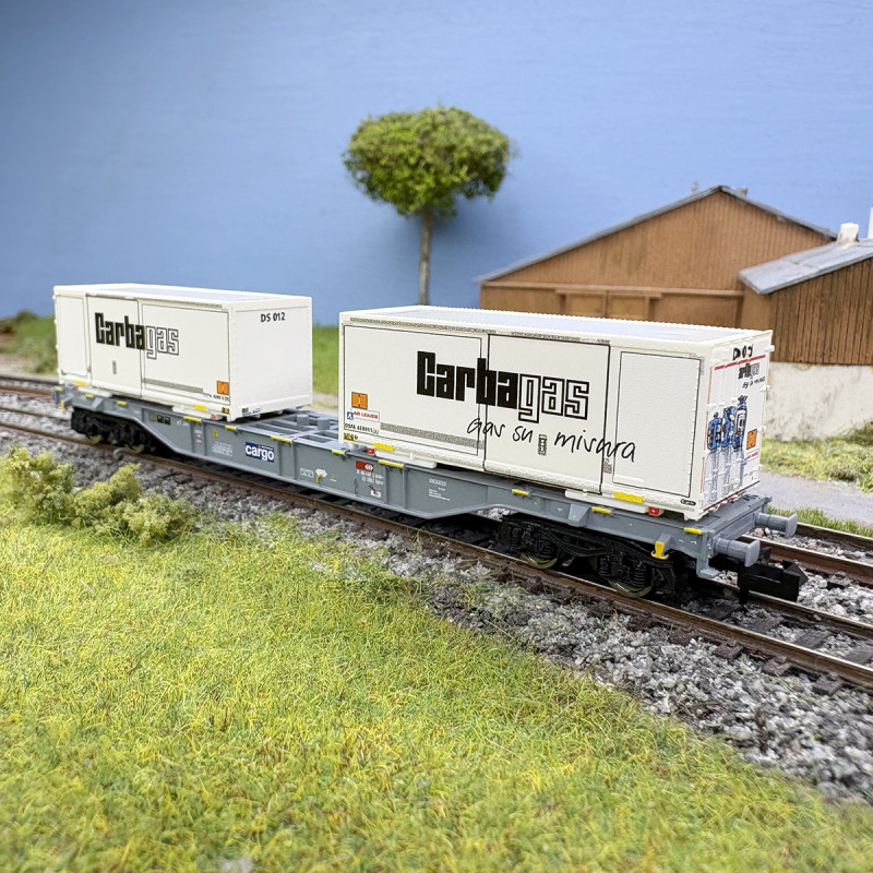 Wagon porte conteneurs type Sgnss, SBB Cargo, Ep. VI - FLEISCHMANN 6660091 - N 1/160