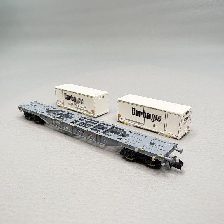 Wagon porte conteneurs type Sgnss, "Garbagas", SBB Cargo - FLEISCHMANN 6660091