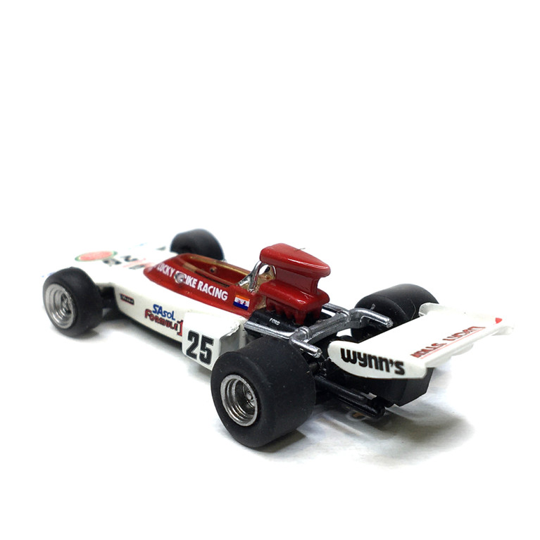 Lotus 72D formule 1 de Dave Charlton, Grand Prix d'Afrique du Sud, 1973, lucky strike racine 25 - BREKINA 22888 - HO 1/87