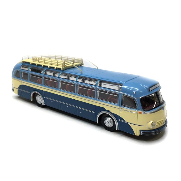 Autocar Mercedes benz O 6600 H, beige / bleu clair, 1951 - BREKINA 50506 - HO 1/87