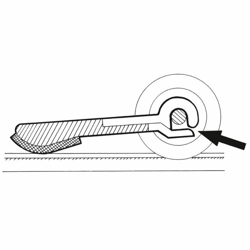 Patins nettoyeurs de voies pour wagon simple essieu -N-1/160-NOCH 60158