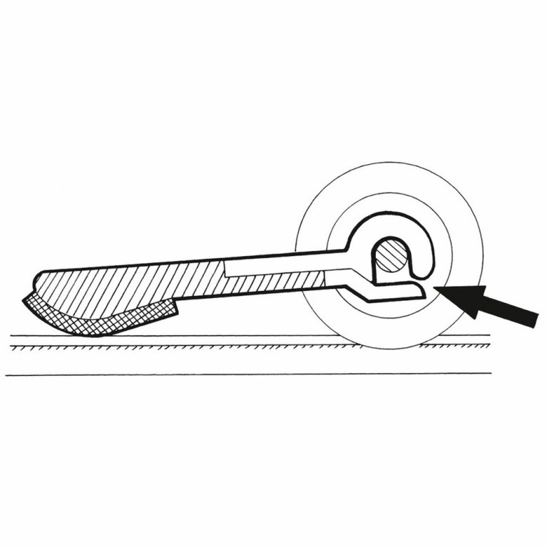 Patins nettoyeurs de voies pour wagon simple essieu -N-1/160-NOCH 60158