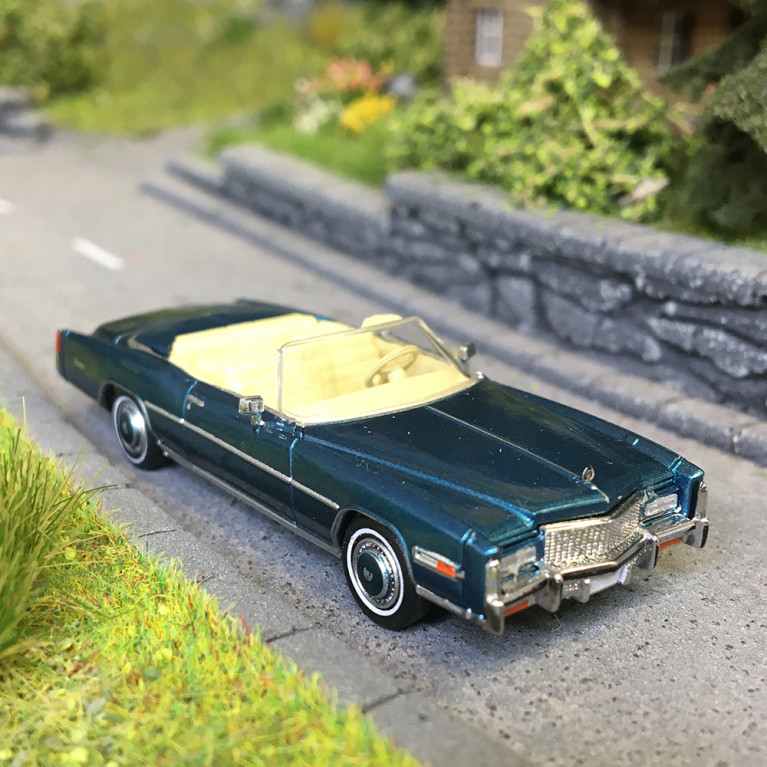 Cadillac Eldorado cabriolet, turquoise métallisé, 1976 - BREKINA 19755 - HO 1/87