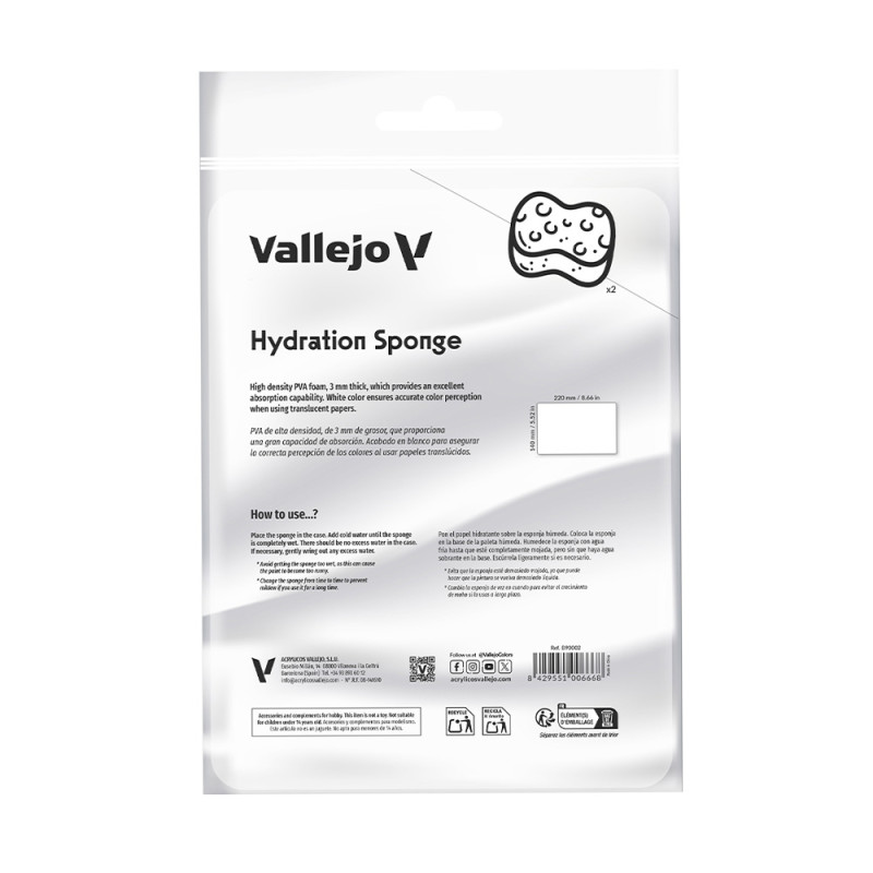 2 Éponges d'hydratation - VALLEJO B90002
