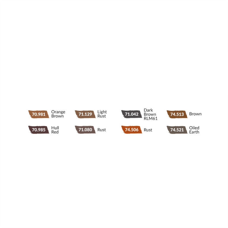 Rouille & Corrosion 8x18ml - Effects Color Series - VALLEJO 70.262