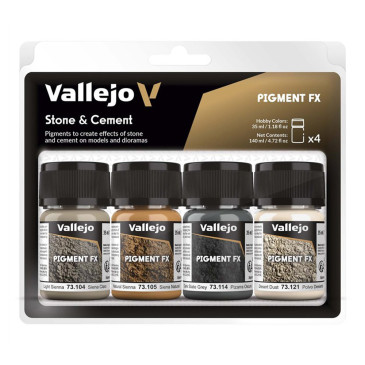 Set de Pigment FX 4x35ml - Pierre et Ciment - VALLEJO 73.192