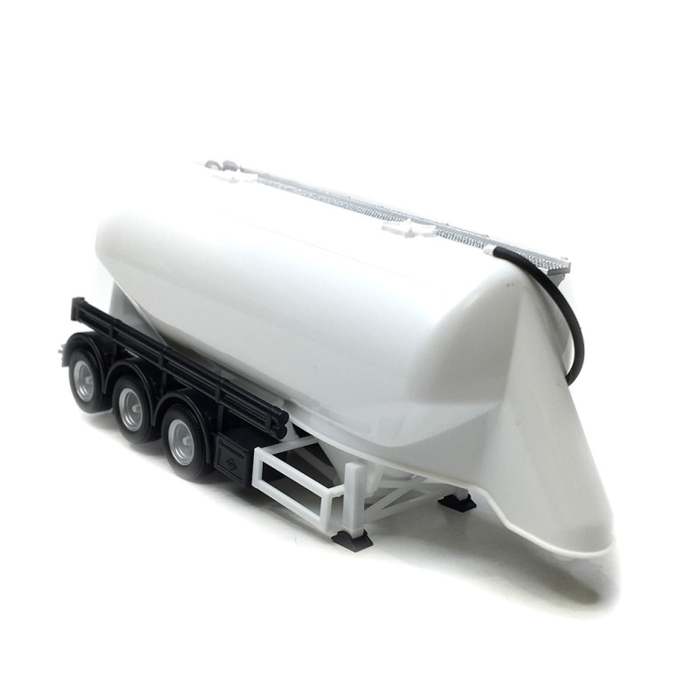Semi-remorque silo vrac Feldbinder 35 m³ 3 essieux, blanc - HERPA 076821-002 - HO 1/87