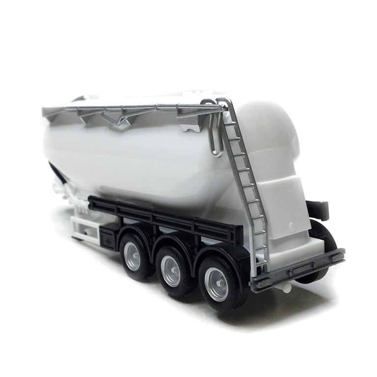 Semi-remorque silo vrac Feldbinder 35 m³ 3 essieux, blanc - HERPA 076821-002 - HO 1/87