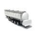 Semi-remorque citerne alimentaire Feldbinder 32 m³ 3 essieux, blanc - HERPA 076463-003 - HO 1/87