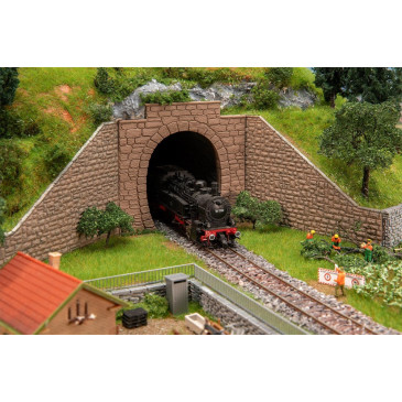 2 Portails de tunnel, 1 voie - Faller 120577 - HO 1/87