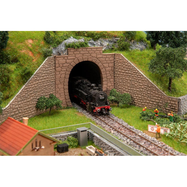 2 Portails de tunnel, 1 voie - Faller 120577 - HO 1/87
