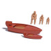 Lac avec bateau en mouvement - BUSCH 5480 - HO 1/87, TT 1/120, N 1/160