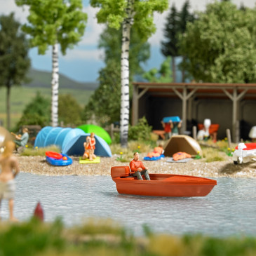 Lac avec bateau en mouvement - BUSCH 5480 - HO 1/87, TT 1/120, N 1/160