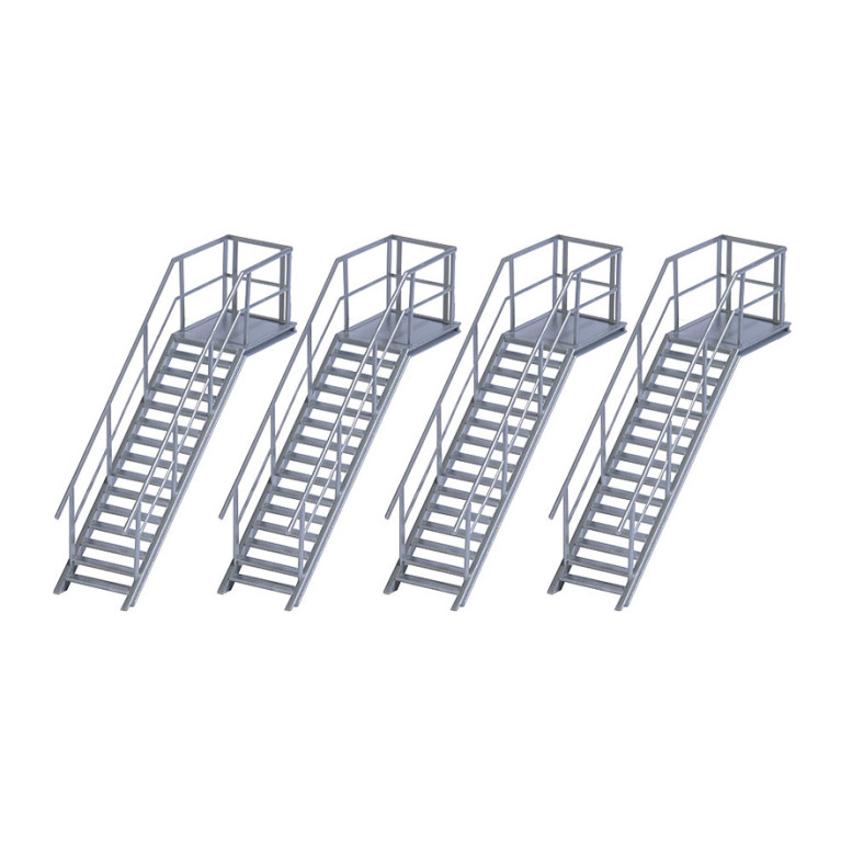 4 escaliers en métal - BUSCH 5480 - HO 1/87