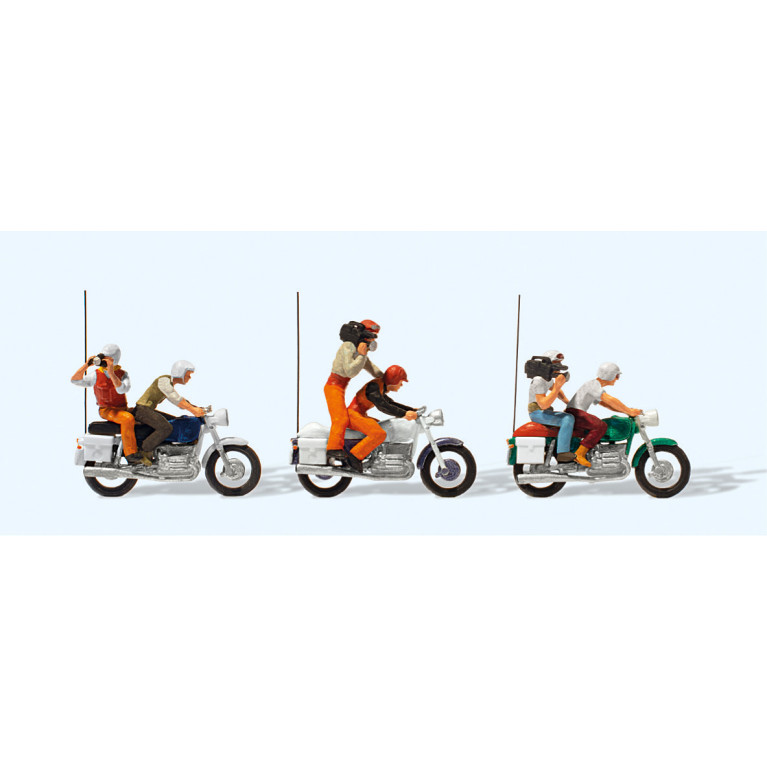 Motos TV et presse - PREISER 25102 - HO 1/87