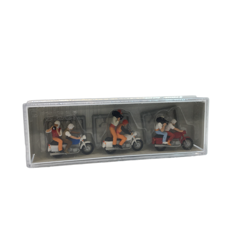 Motos TV et presse - PREISER 25102 - HO 1/87
