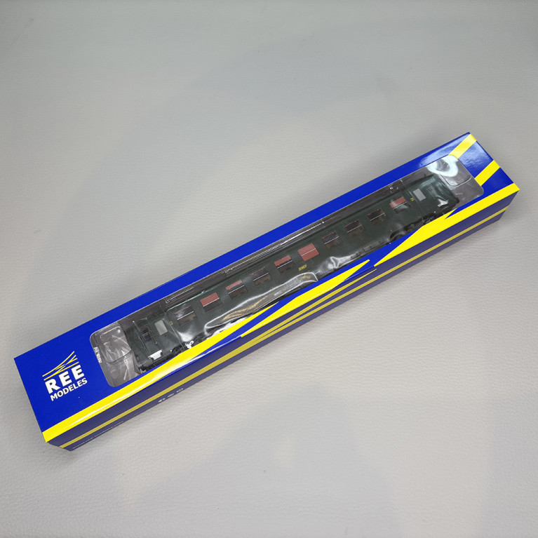 Voiture DEV AO courte, U52, B10, logo encadré jaune, SNCF - REE VB-393