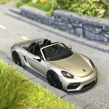 Porsche boxter spyder, argent, 2019 - Minichamps 870067704 - 1/87