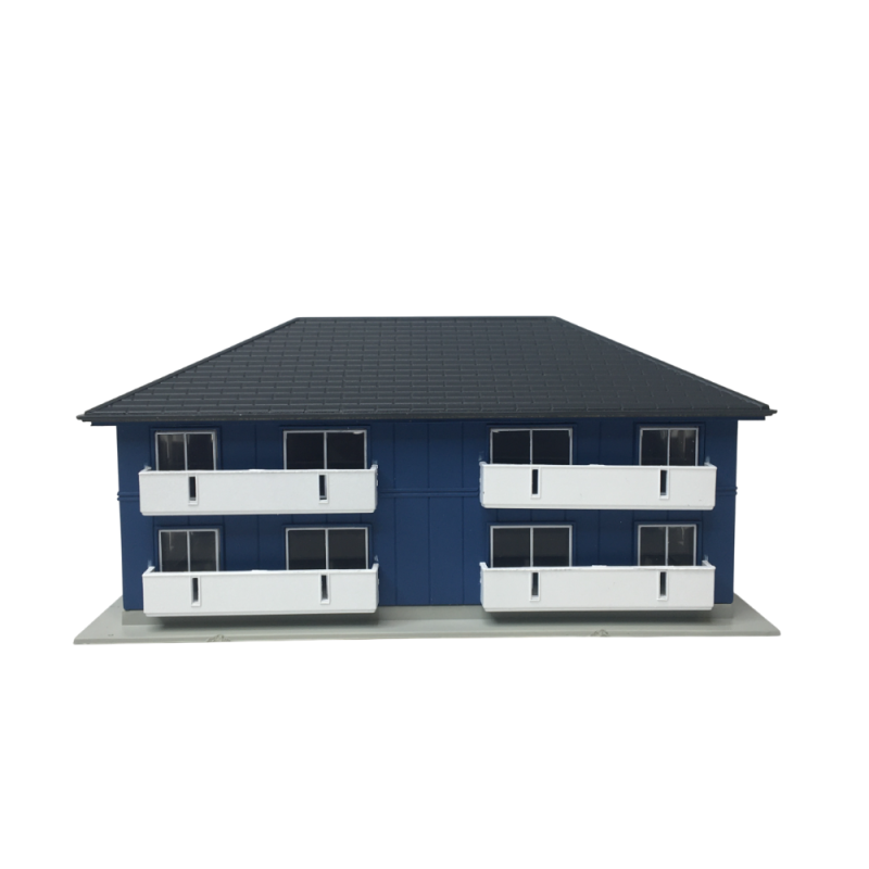 Immeuble d'appartements, bleu marine - KATO 23-402D - N 1/160