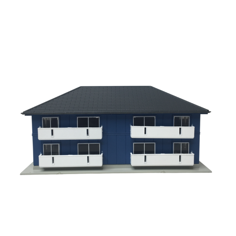 Immeuble d'appartements, bleu marine - KATO 23-402D - N 1/160